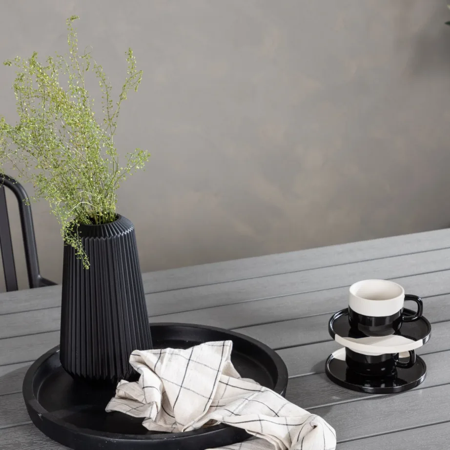 Alumiiniumist aia söögilaud Garcia, helehall/valge, 100x200x74, 6005-400 – 8