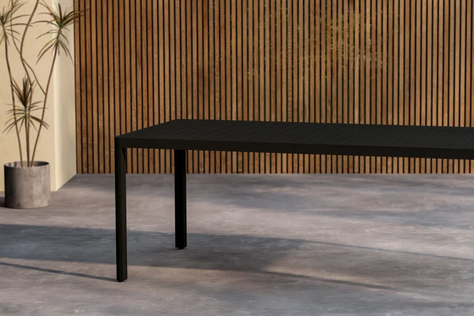 Alumiiniumist aia söögilaud Giardini, must, 200×90, 9794-100 – 7