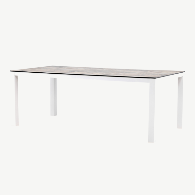 Alumiiniumist aia söögilaud Llama, hall/valge, 205x100, 9570-400 9570-400