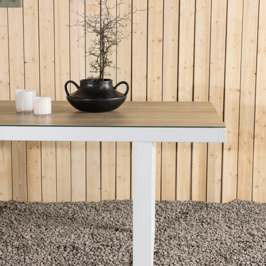 Alumiiniumist aia söögilaud Merlo, valge, 200×90, 6948-101 – 7