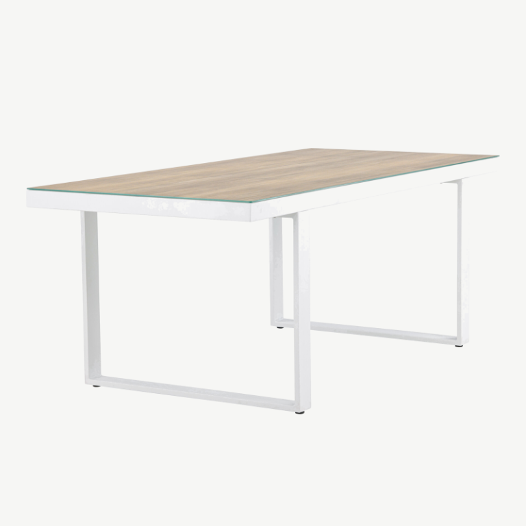 Alumiiniumist aia söögilaud Merlo, valge, 200x90, 6948-101 6948-101