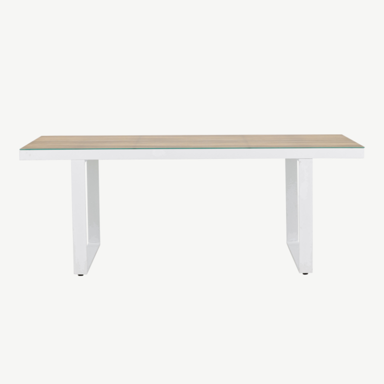 Alumiiniumist aia söögilaud Merlo, valge, 200x90, 6948-101 6948-101