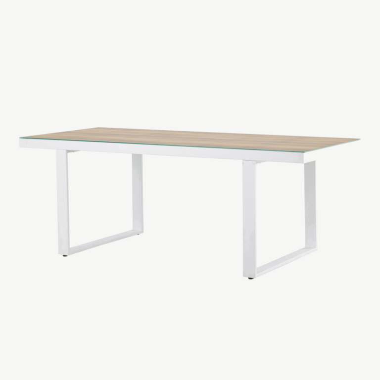 Alumiiniumist aia söögilaud Merlo, valge, 200x90, 6948-101 6948-101