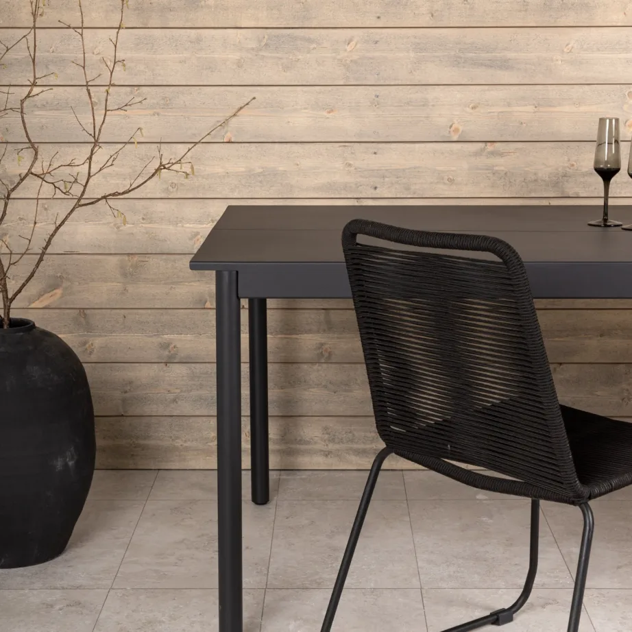 Alumiiniumist kandiline aia söögilaud Modena, must, 200×100, 2095-408 – 7