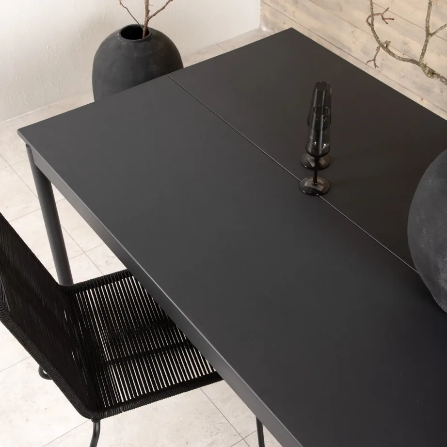 Alumiiniumist kandiline aia söögilaud Modena, must, 200×100, 2095-408 – 10