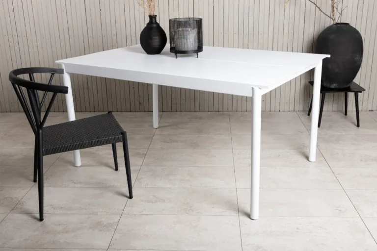 Alumiiniumist kandiline aia söögilaud Modena, valge, 150x100, 2095-400 2095-400