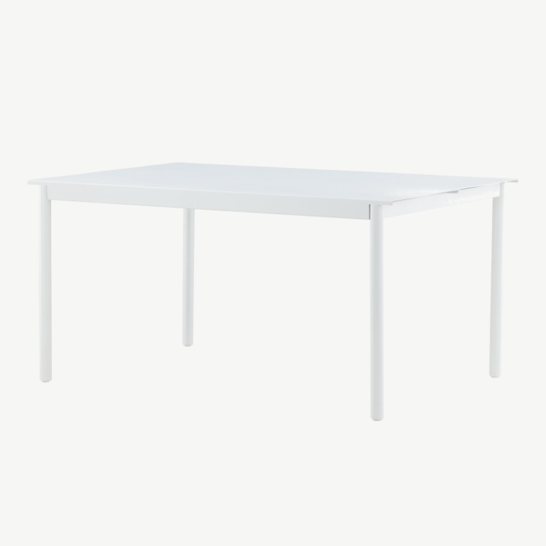 Alumiiniumist kandiline aia söögilaud Modena, valge, 150x100, 2095-400 2095-400