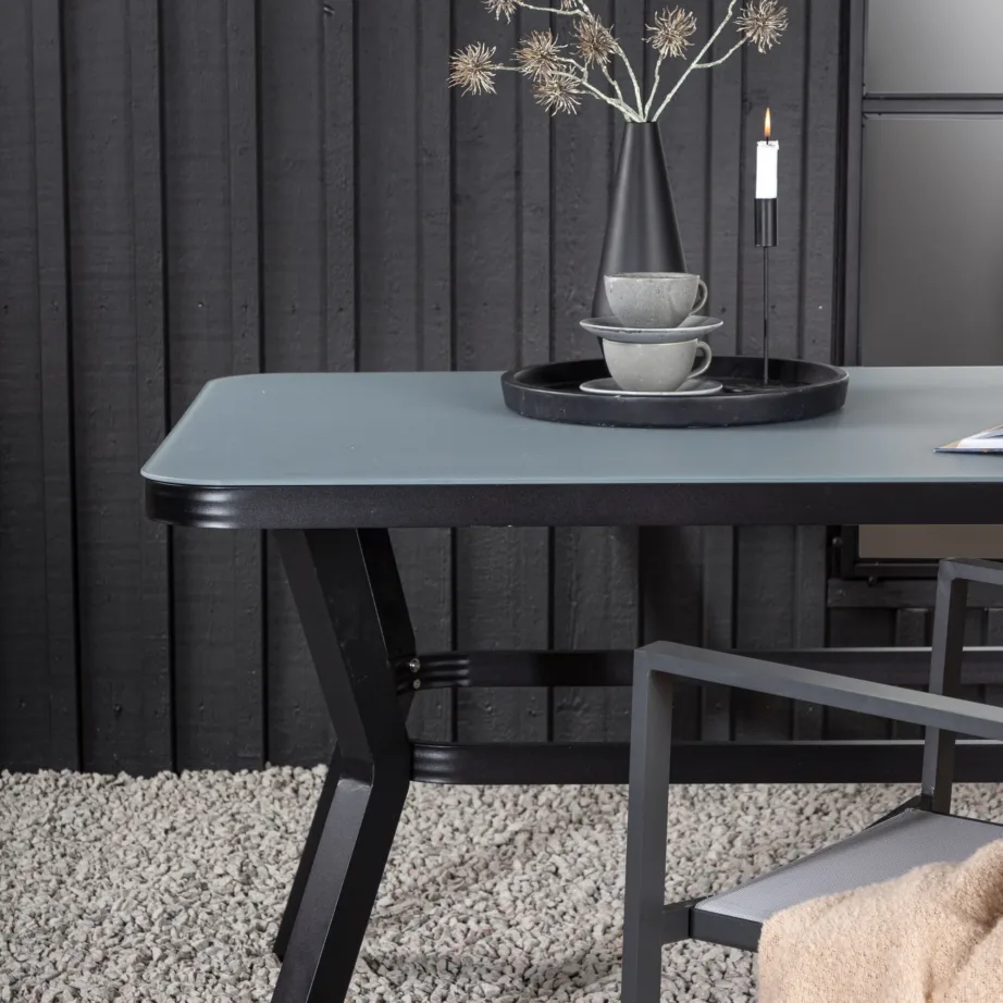 Alumiiniumist aia söögilaud Virya, must, 1461-408 – 7