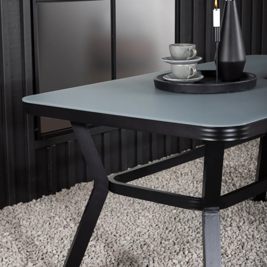 Alumiiniumist aia söögilaud Virya, must, 1461-408 – 8