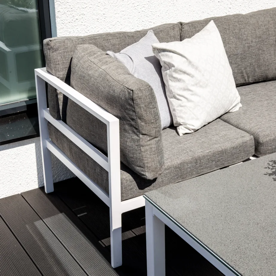 Alumiiniumist aiadiivani moodul Copacabana, hall/valge, 9383-400 – 5