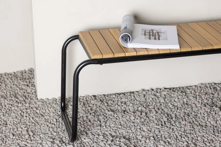 Alumiiniumist aiapink Holmbeck, must/naturaalne, 136x40x46, 6020-001 – 7