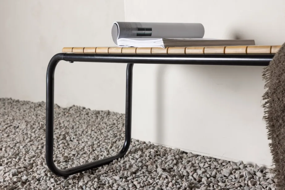 Alumiiniumist aiapink Holmbeck, must/naturaalne, 136x40x46, 6020-001 – 9