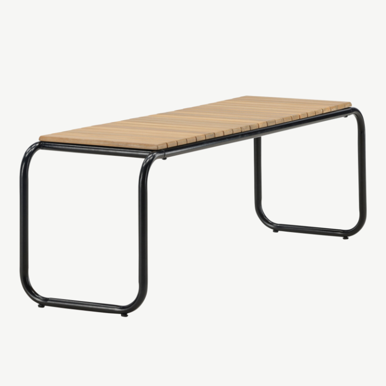 Alumiiniumist aiapink Holmbeck, must/naturaalne, 136x40x46, 6020-001 6020-001