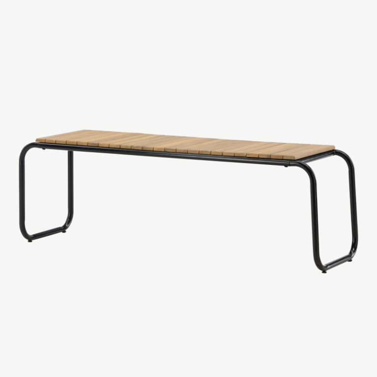 Alumiiniumist aiapink Holmbeck, must/naturaalne, 136x40x46, 6020-001 6020-001