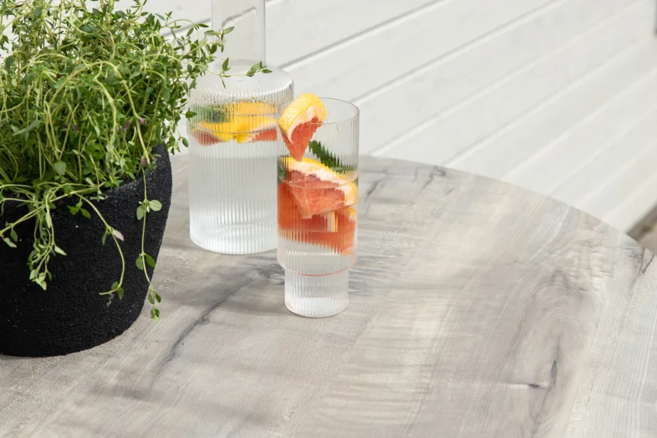 Alumiiniumist baarilaud terrassile Milano, hall/valge, ø70, 6014-006 – 7