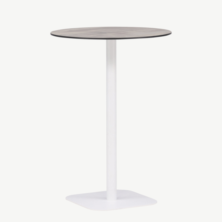 Alumiiniumist baarilaud terrassile Milano, hall/valge, ø70, 6014-006 6014-006