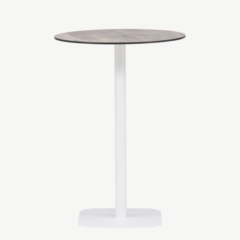 Alumiiniumist baarilaud terrassile Milano, hall/valge, ø70, 6014-006 6014-006