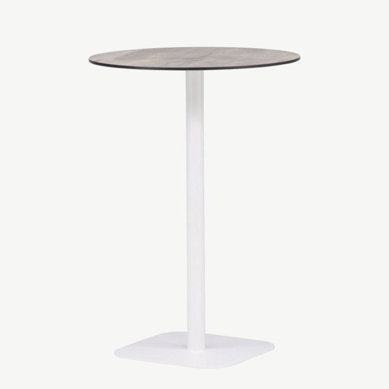 Alumiiniumist baarilaud terrassile Milano, hall/valge, ø70, 6014-006 6014-006