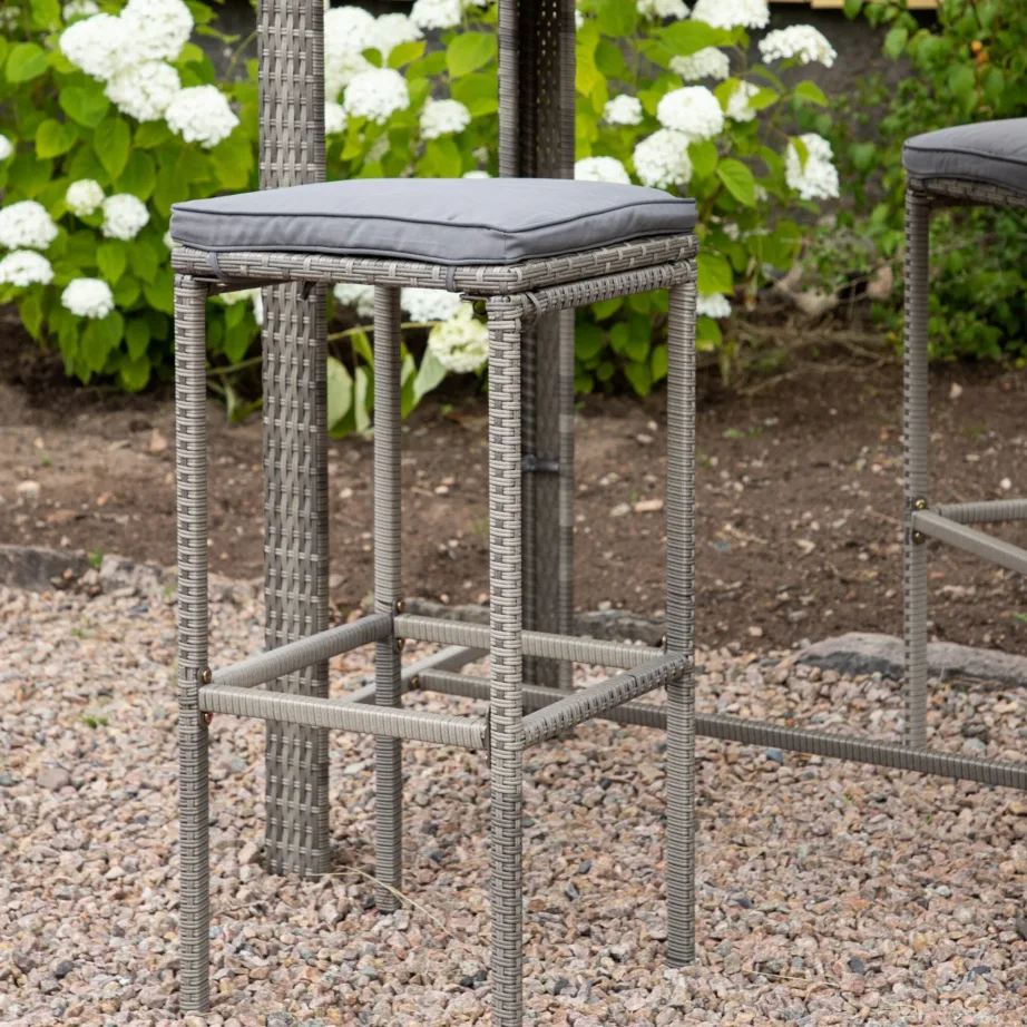 Alumiiniumist baaritool terrassile Alo, hall, 38x38x76, 6121-001 – 6