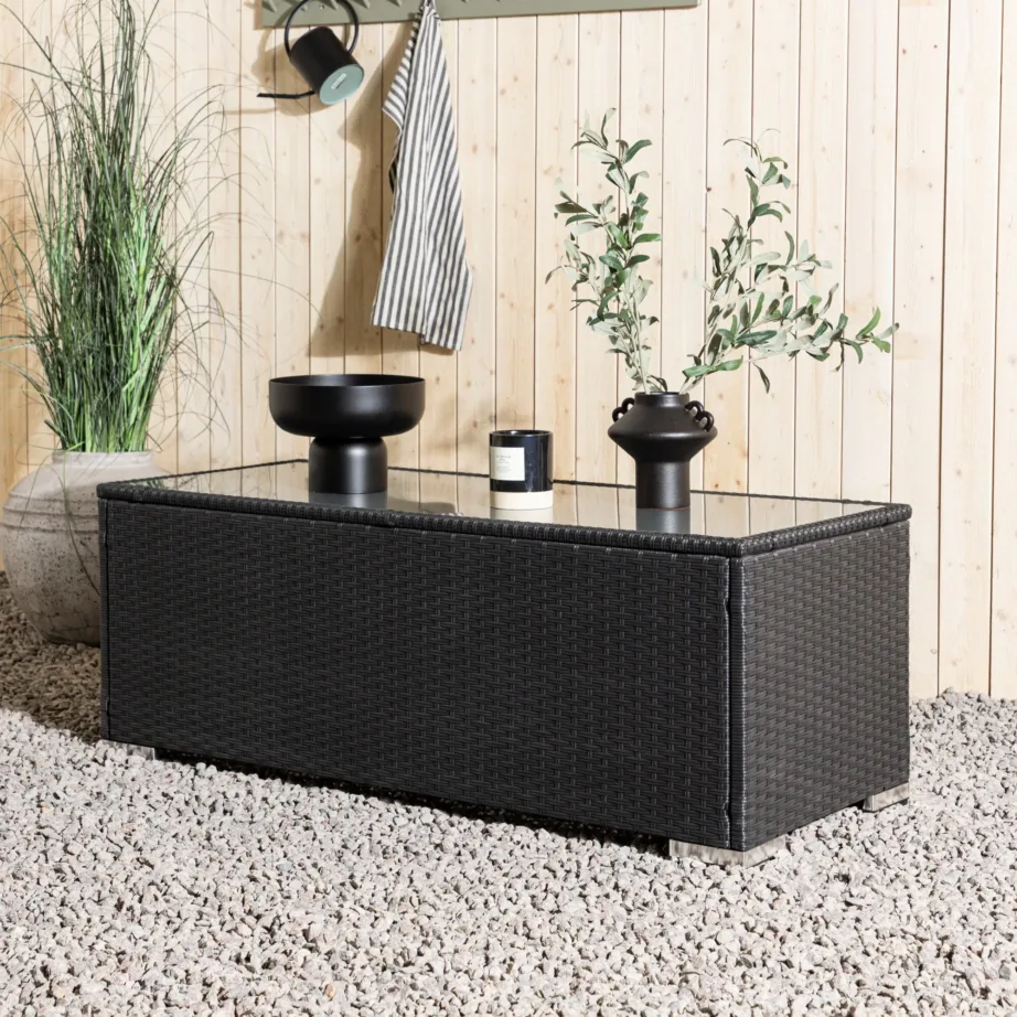 Alumiiniumist diivanilaud aeda London, must, 6984-100 – 6