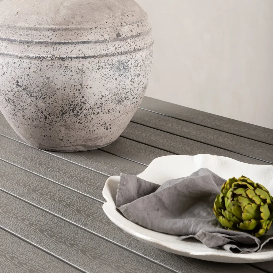 Alumiiniumist aia söögilaud Break, hall/valge, 150×90, 1025-400 – 7