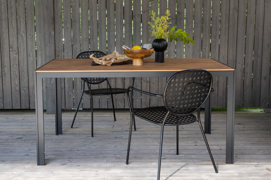 Alumiiniumist aia söögilaud Break, must, 90x150x75, 6091-408 – 6