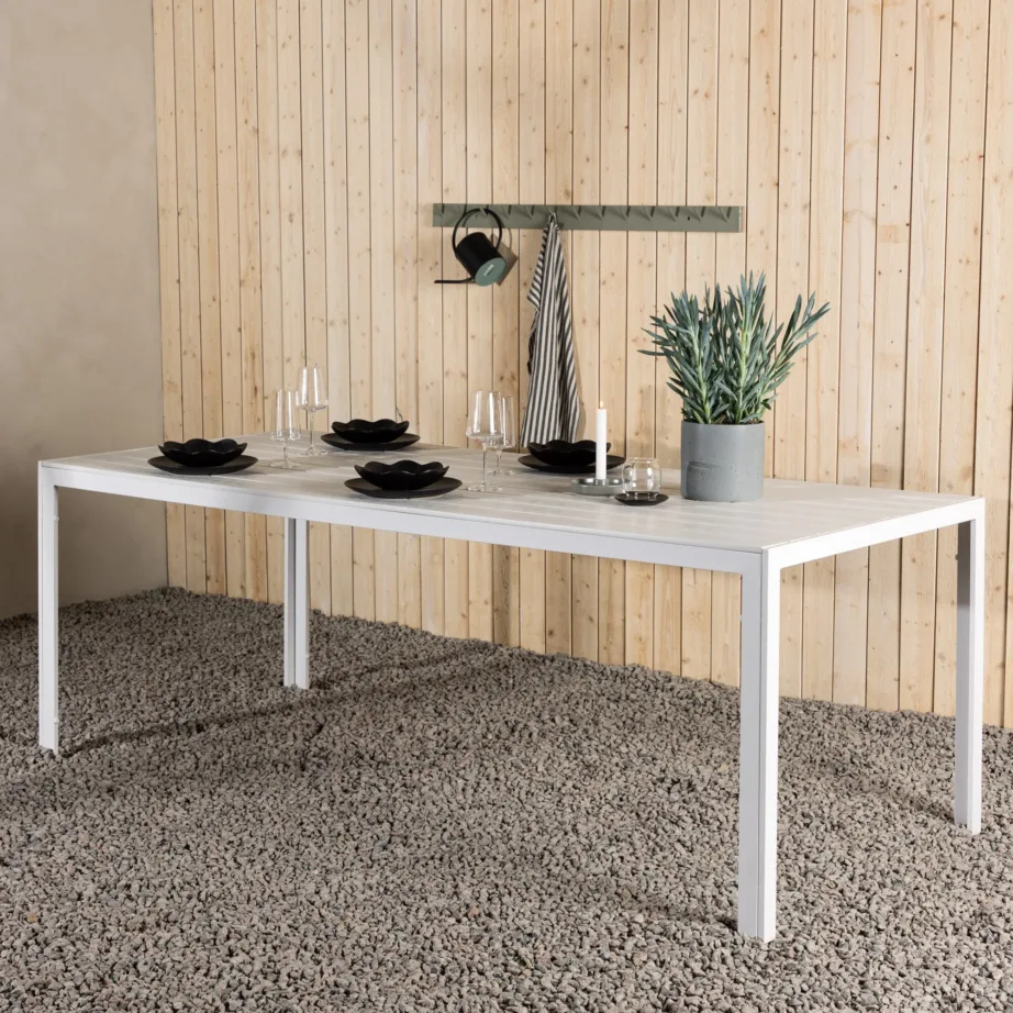 Alumiiniumist aia söögilaud Break, valge, 1026-101 – 7