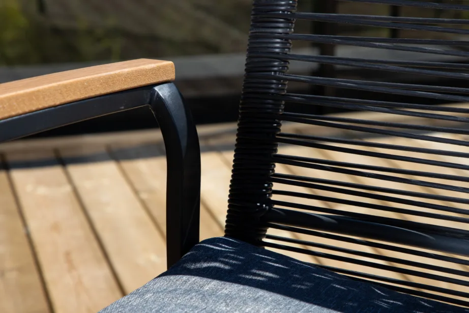 Alumiiniumist kandiline aia söögilaud Dallas, must, 1524-408 – 11