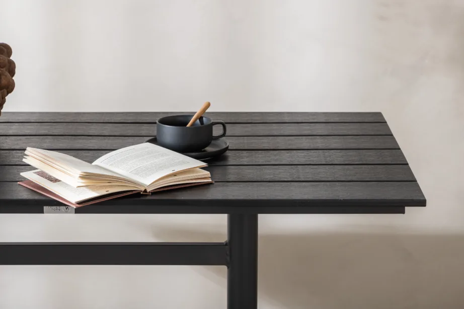 Alumiiniumist kandiline aia söögilaud Denver, must, 70×120, 4071-620 – 7