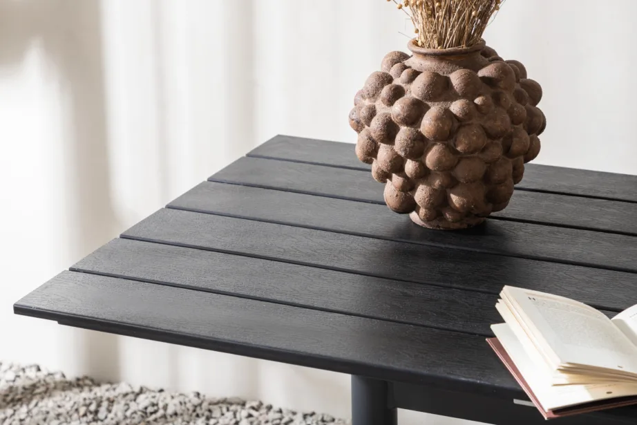 Alumiiniumist kandiline aia söögilaud Denver, must, 70×120, 4071-620 – 8