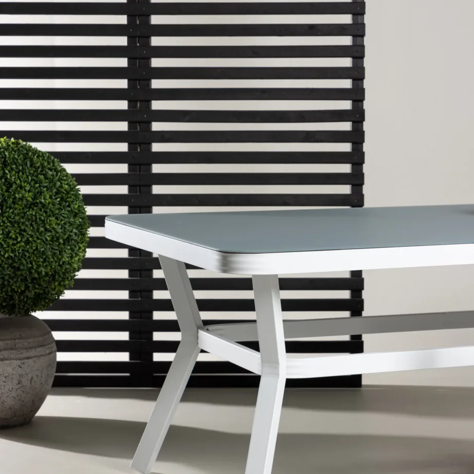 Alumiiniumist aia söögilaud Virya, valge, 1464-400 – 7