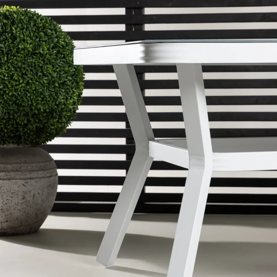 Alumiiniumist aia söögilaud Virya, valge, 1464-400 – 9