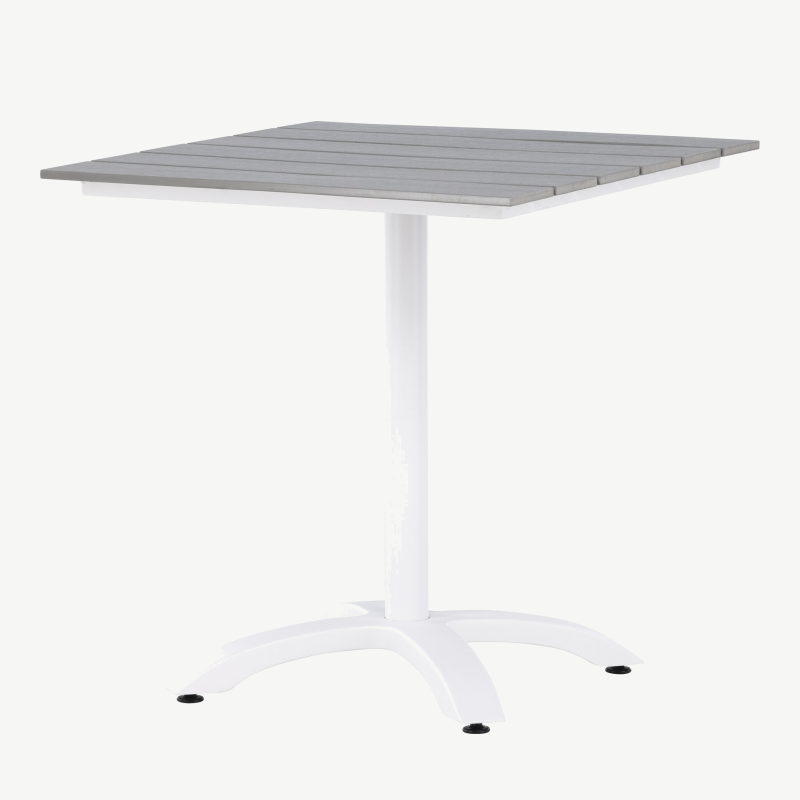 Alumiiniumist terrassilaud Colorado, hall/valge, 70×70, 9364-120