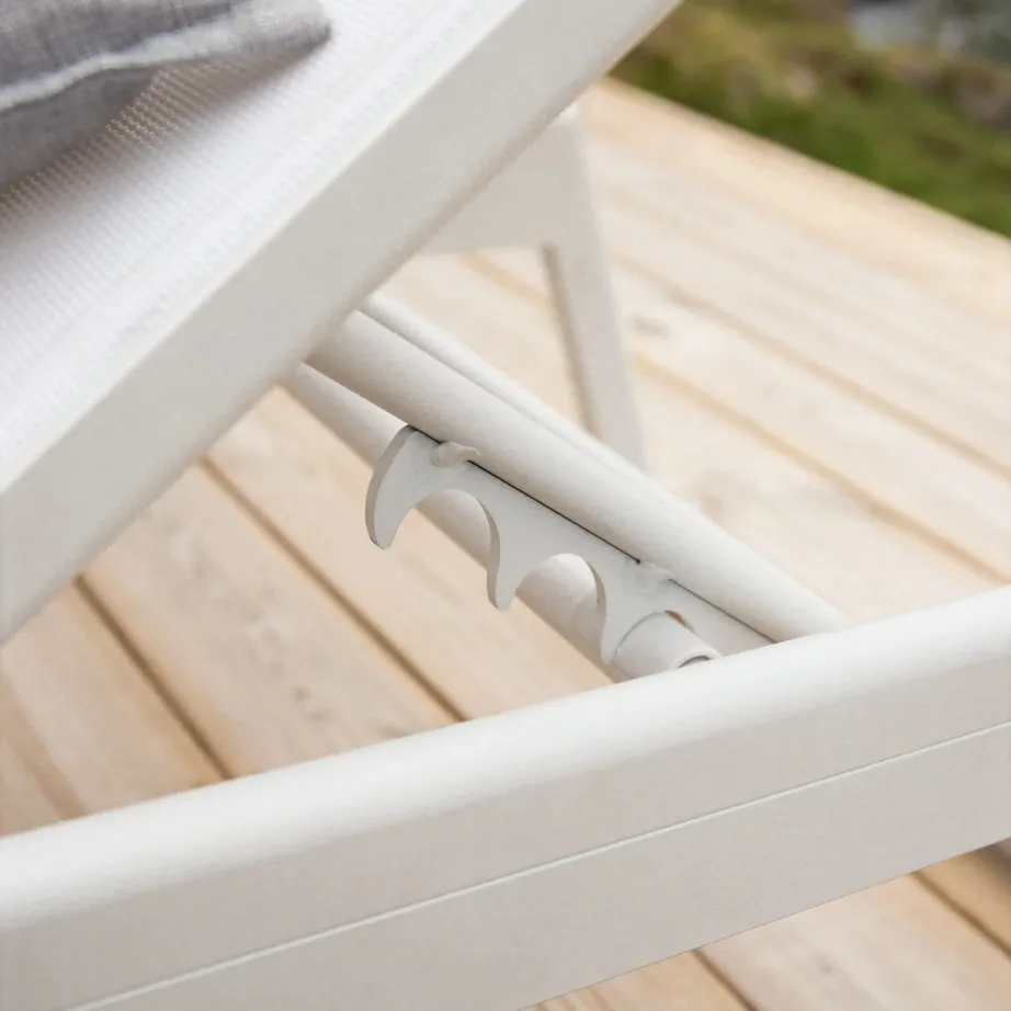 Alumiiniumist lamamistool Mexico, valge/tiigipuust, 9294-400 – 6