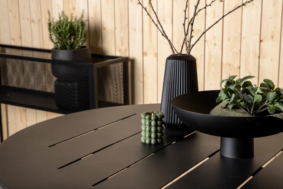 Alumiiniumist ümmargune aia söögilaud Alma, must, ø120cm, 1351-408 – 7