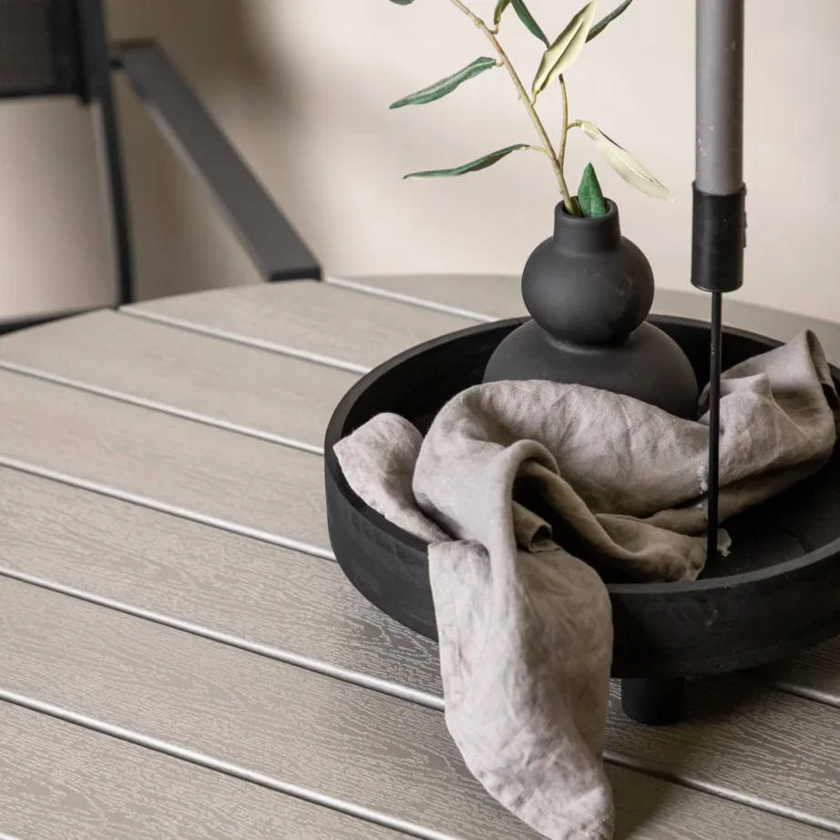 Alumiiniumist ümmargune aia söögilaud Break, hall, 90ø, 2079-400 – 7