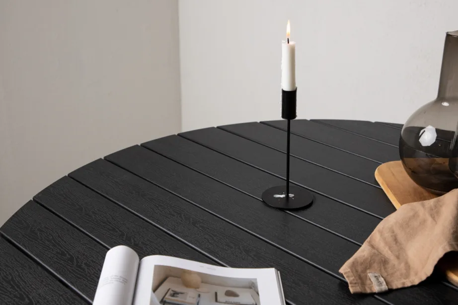 Alumiiniumist ümmargune aia söögilaud Break, must, 120ø, 2080-408 – 7