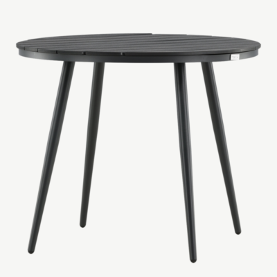 Alumiiniumist ümmargune aia söögilaud Break, must, 90ø, 2079-408 2079-408