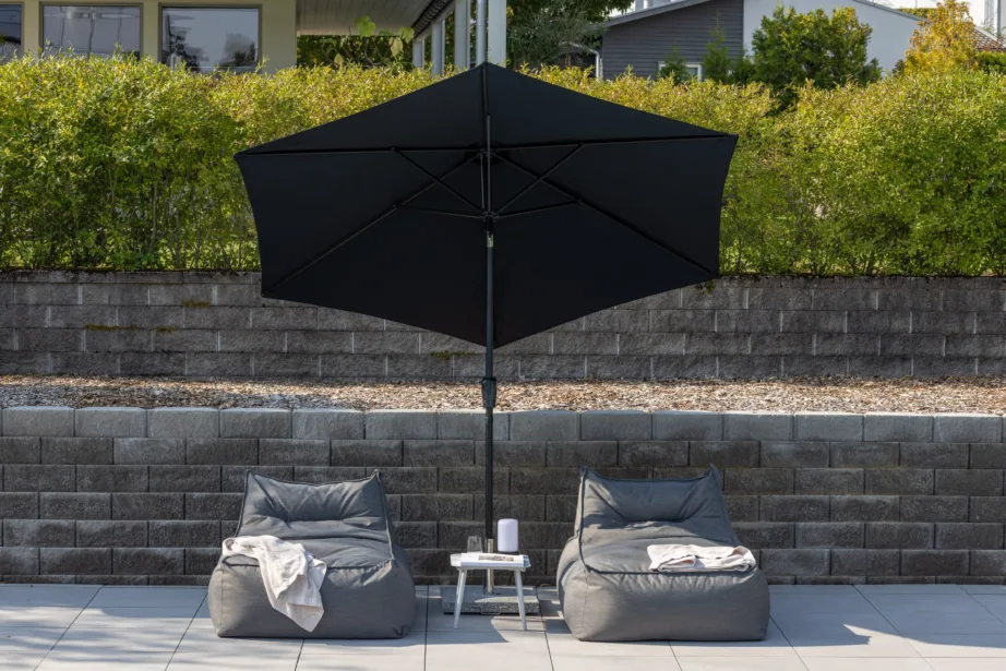 Alumiiniumist päikesevari Leeds, must, 3m, 1133-333 – 6