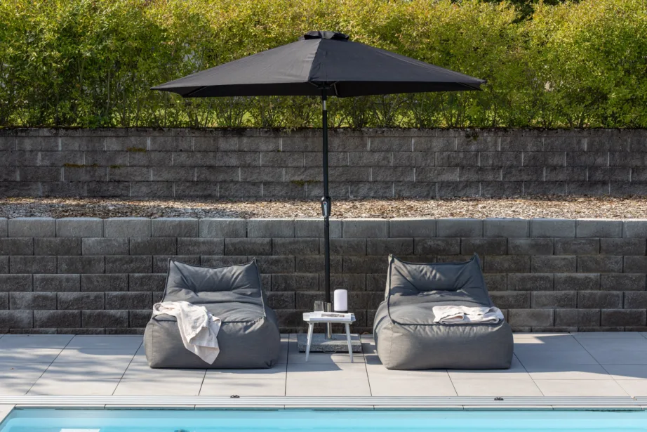 Alumiiniumist päikesevari Leeds, must, 3m, 1133-333 – 8