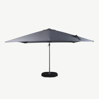 Alumiiniumist päikesevari Leeds, must/tumehall, 3x3m, 1022-111L 1022-111L