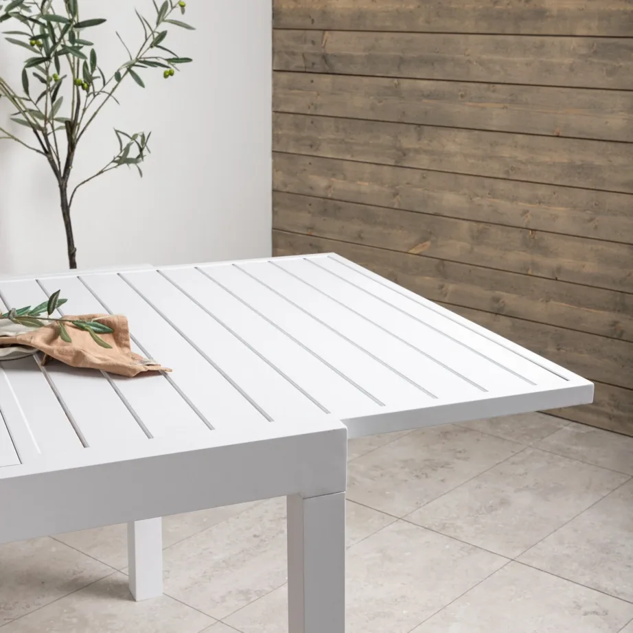 Alumiiniumist pikendatav aia söögilaud Marbella, valge, 9353-400 – 6