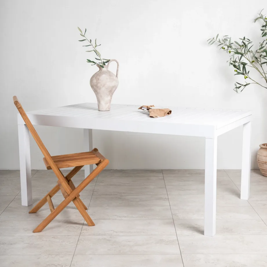 Alumiiniumist pikendatav aia söögilaud Marbella, valge, 9353-400 – 8
