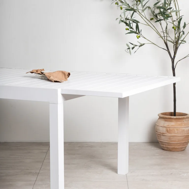 Alumiiniumist pikendatav aia söögilaud Marbella, valge, 9353-400 9353-400