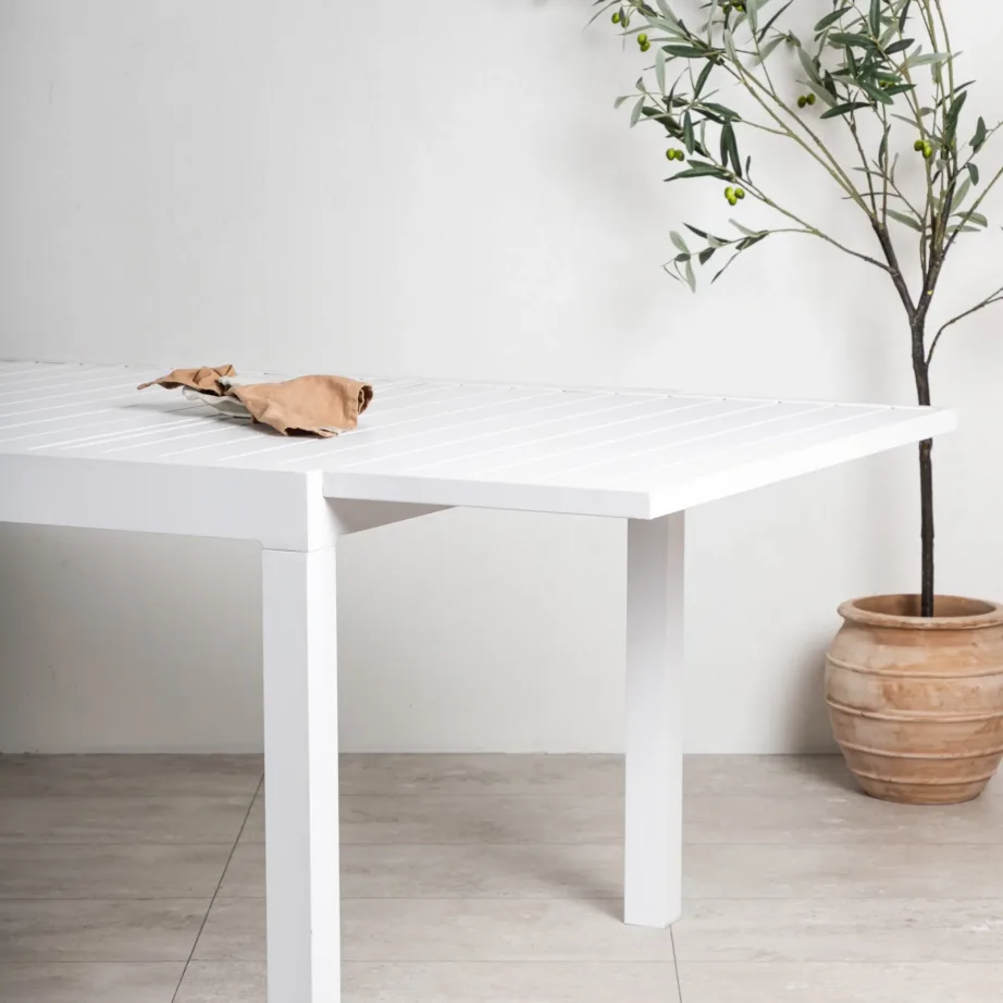 Alumiiniumist pikendatav aia söögilaud Marbella, valge, 9353-400 – 10