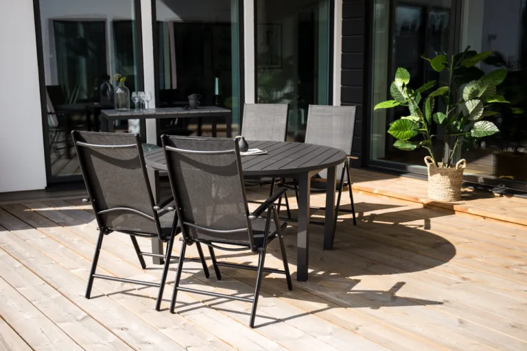 Alumiiniumist pikendatav ümmargune aia söögilaud Marbella, must, ø140, 9298-408 9298-408