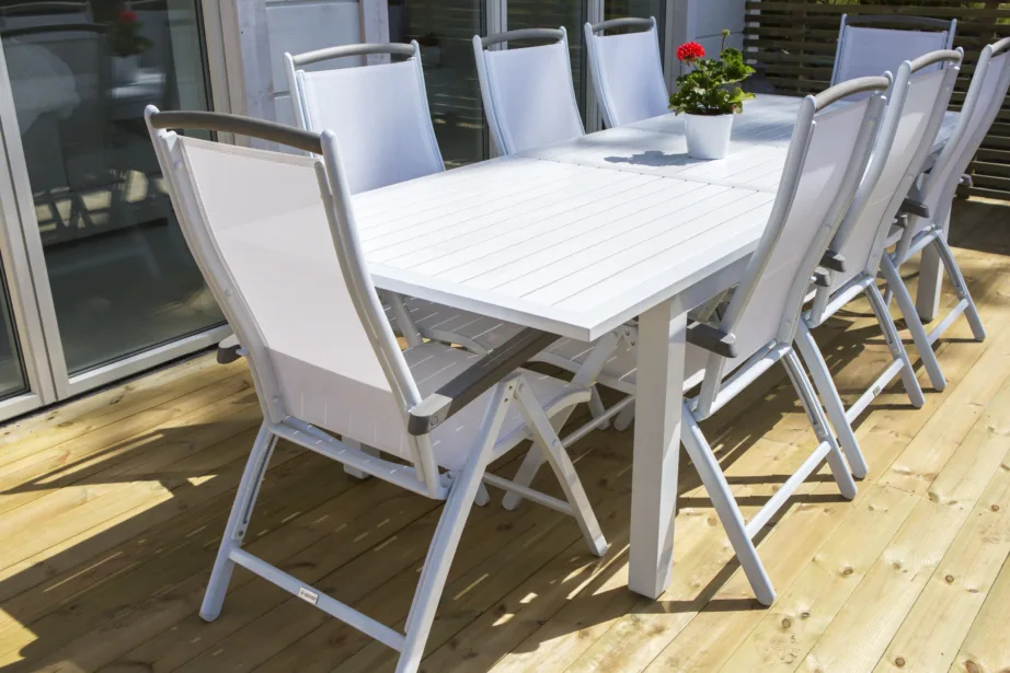 Alumiiniumist reguleeritava seljatoega aiatool Albany, valge, 9277-449 – 7