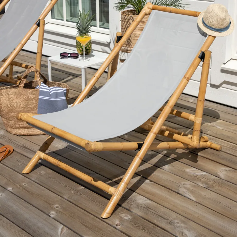 Bambusest lamamistool Cane, hall/natuuralne, 1216-6010 – 7