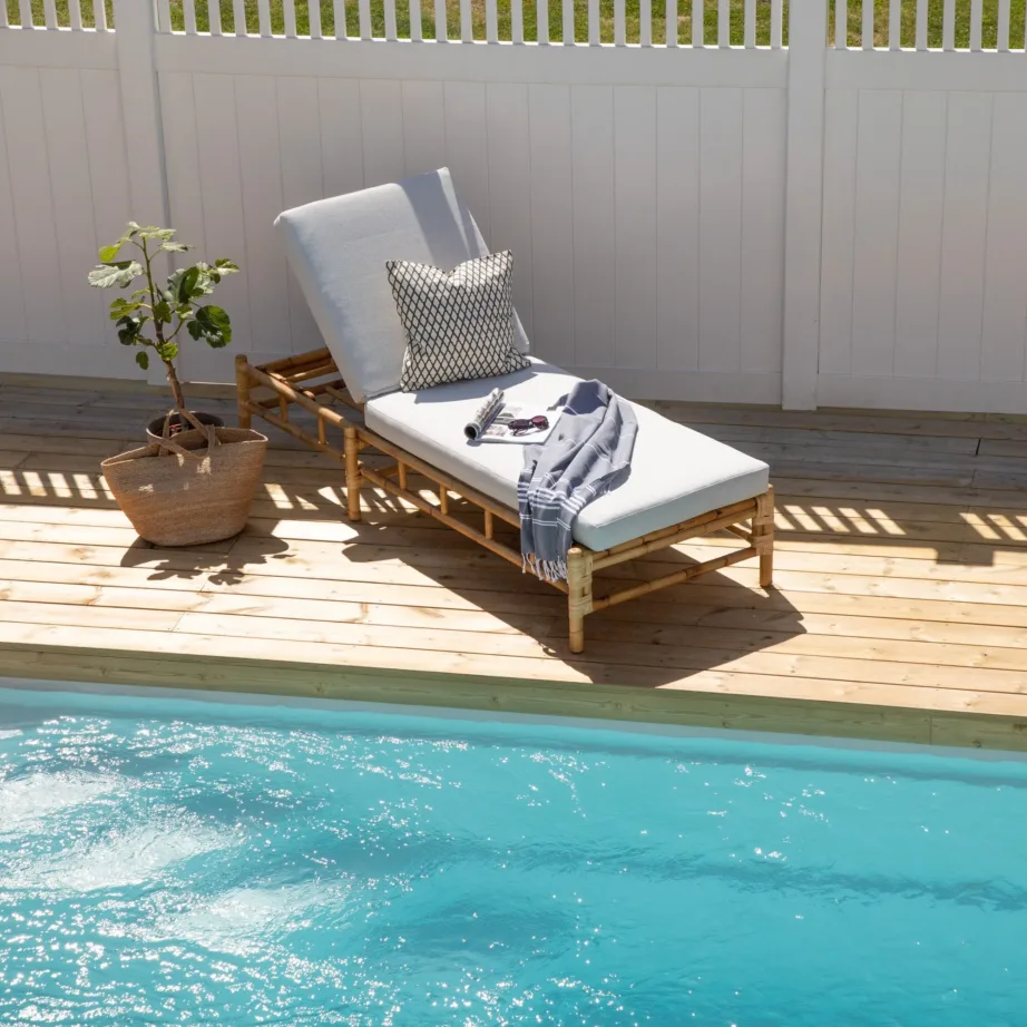 Bambusest lamamistool Cane, valge, 1213-6010 – 6