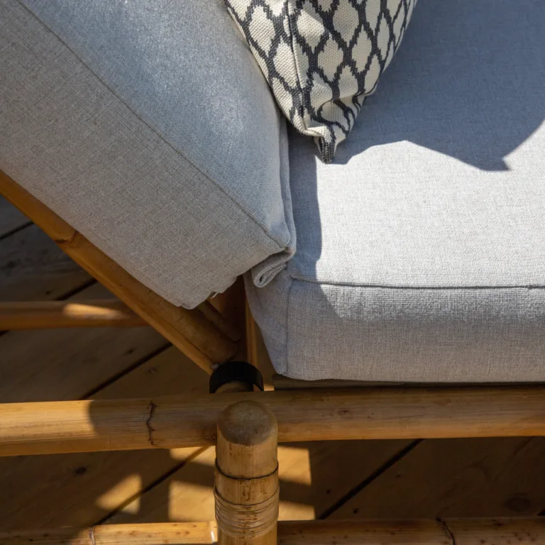 Bambusest lamamistool Cane, valge, 1213-6010 1213-6010